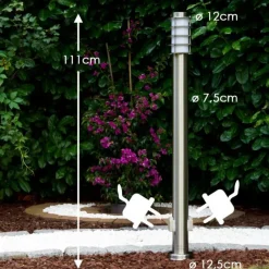 hofstein Tunes Eclairage de chemin Acier inoxydable, 1 lumière