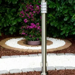 hofstein Tunes Eclairage de chemin Acier inoxydable, 1 lumière