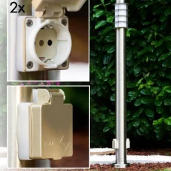 hofstein Tunes Eclairage de chemin Acier inoxydable, 1 lumière