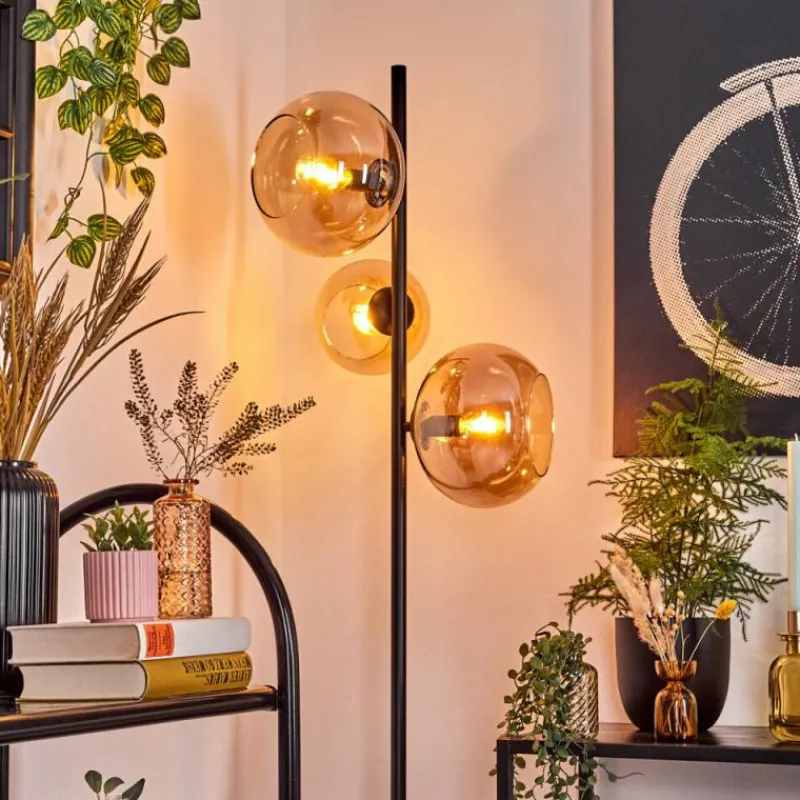 hofstein Tureby Lampadaire Ambre, 3 lumières