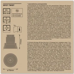 Luminaires Ledvance Twist Spot encastrable LED Noir, Blanc, 1 lumière* Luminaires Encastrés