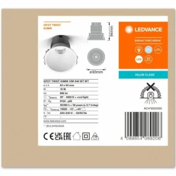 Luminaires Ledvance Twist Spot encastrable LED Blanc, 1 lumière* Luminaires Encastrés