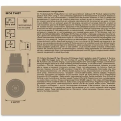 Luminaires Ledvance Twist Spot encastrable LED Noir, Blanc, 1 lumière* Luminaires Encastrés