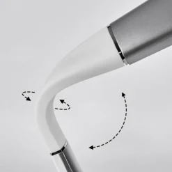 hofstein Tykby Lampe de bureau, Lampe à poser, Liseuse LED Argenté, Blanc, 1 lumière, Changeur de couleurs