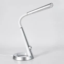 hofstein Tykby Lampe de bureau, Lampe à poser, Liseuse LED Argenté, Blanc, 1 lumière, Changeur de couleurs