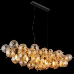 Luminaires Globo Lighting Udo Suspension Or, Noir, 6 lumières