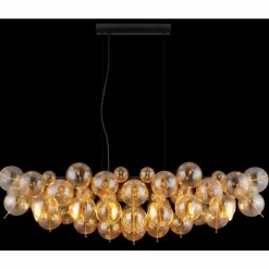 Luminaires Globo Lighting Udo Suspension Or, Noir, 6 lumières