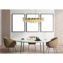 Luminaires Globo Lighting Udo Suspension Or, Noir, 6 lumières