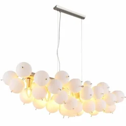 Luminaires Globo Lighting Udo Suspension Nickel mat, 6 lumières
