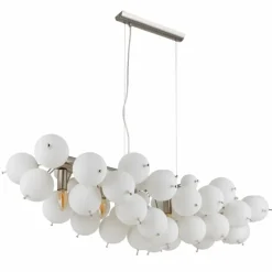 Luminaires Globo Lighting Udo Suspension Nickel mat, 6 lumières