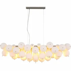 Luminaires Globo Lighting Udo Suspension Nickel mat, 6 lumières