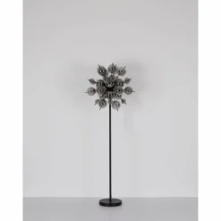 Suspension Verre Fumé-Luminaires Globo Lighting Udo Suspension Noir, 6 lumières