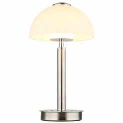 Luminaires Globo Lighting Uldin Lampe à poser LED Chrome, Nickel mat, 1 lumière