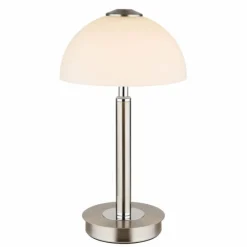 Luminaires Globo Lighting Uldin Lampe à poser LED Chrome, Nickel mat, 1 lumière