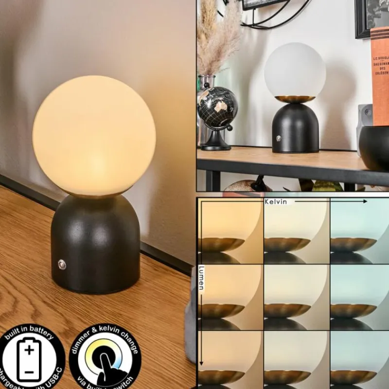 Lampes Dorées-hofstein Ulvsbyn Lampe à poser LED Or, Noir, 1 lumière