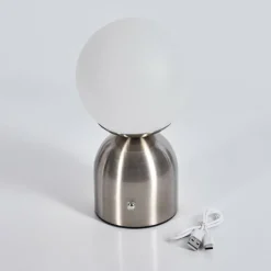 hofstein Ulvsbyn Lampe à poser LED Nickel mat, 1 lumière