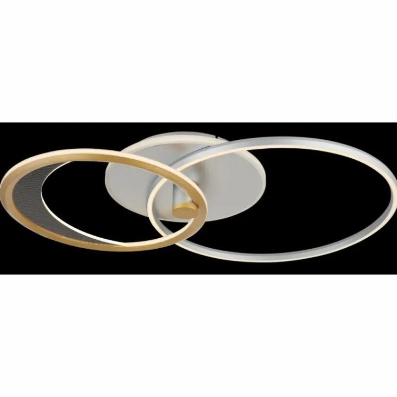 Lampes Dorées-Luminaires Globo Lighting Umbra Plafonnier LED Or, Argenté, 1 lumière, Télécommandes