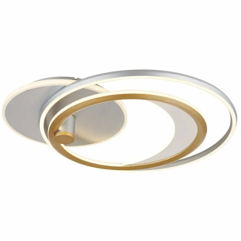 Lampes Dorées-Luminaires Globo Lighting Umbra Plafonnier LED Or, Argenté, 1 lumière, Télécommandes