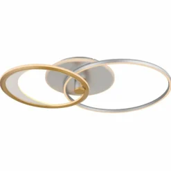 Lampes Dorées-Luminaires Globo Lighting Umbra Plafonnier LED Or, Argenté, 1 lumière, Télécommandes