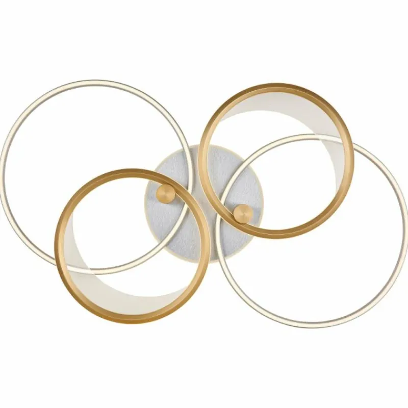 Lampes Dorées-Luminaires Globo Lighting Umbra Plafonnier LED Or, Argenté, 1 lumière, Télécommandes