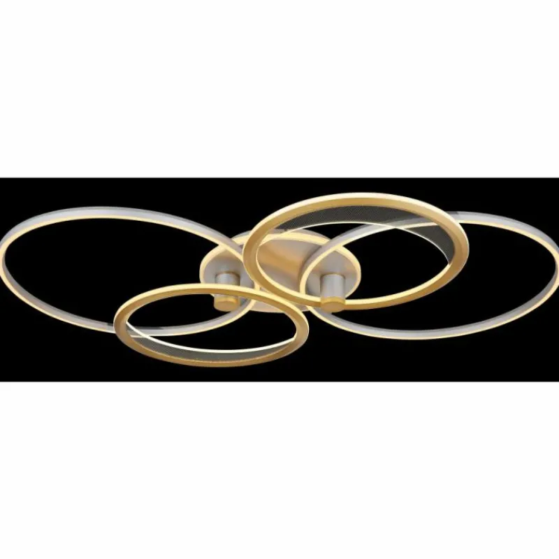 Lampes Dorées-Luminaires Globo Lighting Umbra Plafonnier LED Or, Argenté, 1 lumière, Télécommandes