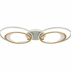 Lampes Dorées-Luminaires Globo Lighting Umbra Plafonnier LED Or, Argenté, 1 lumière, Télécommandes