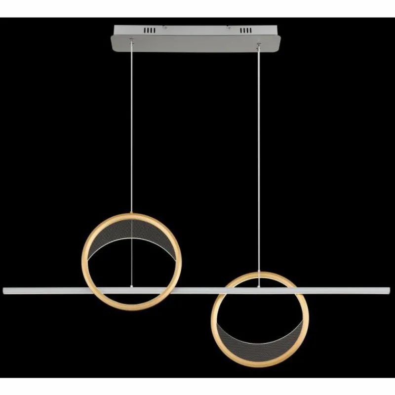 Lampes Dorées-Luminaires Globo Lighting Umbra Suspension LED Or, Argenté, 1 lumière, Télécommandes