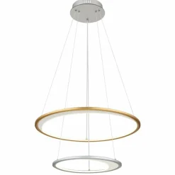 Lampes Dorées-Luminaires Globo Lighting Umbra Suspension LED Or, Argenté, 1 lumière, Télécommandes