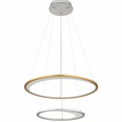 Lampes Dorées-Luminaires Globo Lighting Umbra Suspension LED Or, Argenté, 1 lumière, Télécommandes