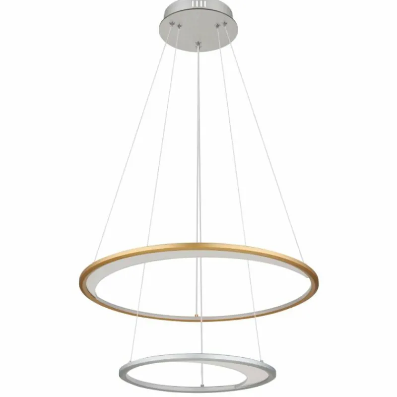 Lampes Dorées-Luminaires Globo Lighting Umbra Suspension LED Or, Argenté, 1 lumière, Télécommandes