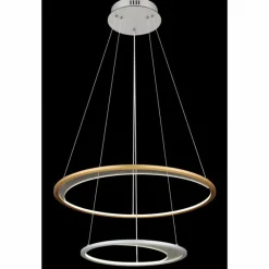Lampes Dorées-Luminaires Globo Lighting Umbra Suspension LED Or, Argenté, 1 lumière, Télécommandes