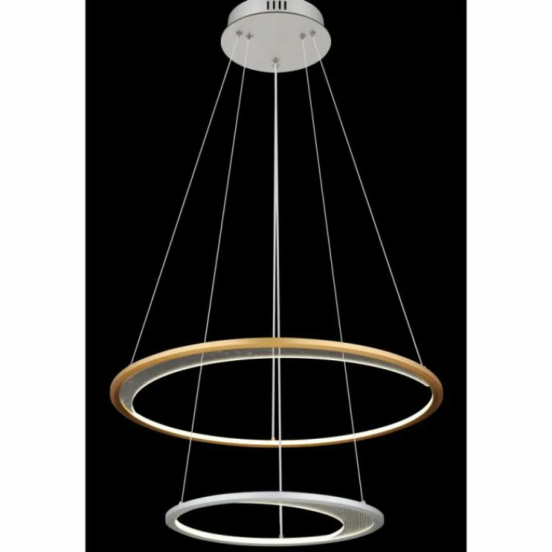 Lampes Dorées-Luminaires Globo Lighting Umbra Suspension LED Or, Argenté, 1 lumière, Télécommandes