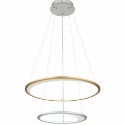 Lampes Dorées-Luminaires Globo Lighting Umbra Suspension LED Or, Argenté, 1 lumière, Télécommandes
