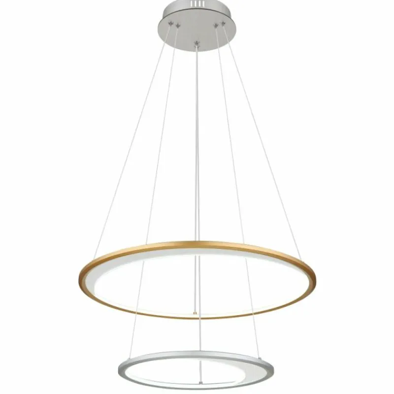 Lampes Dorées-Luminaires Globo Lighting Umbra Suspension LED Or, Argenté, 1 lumière, Télécommandes