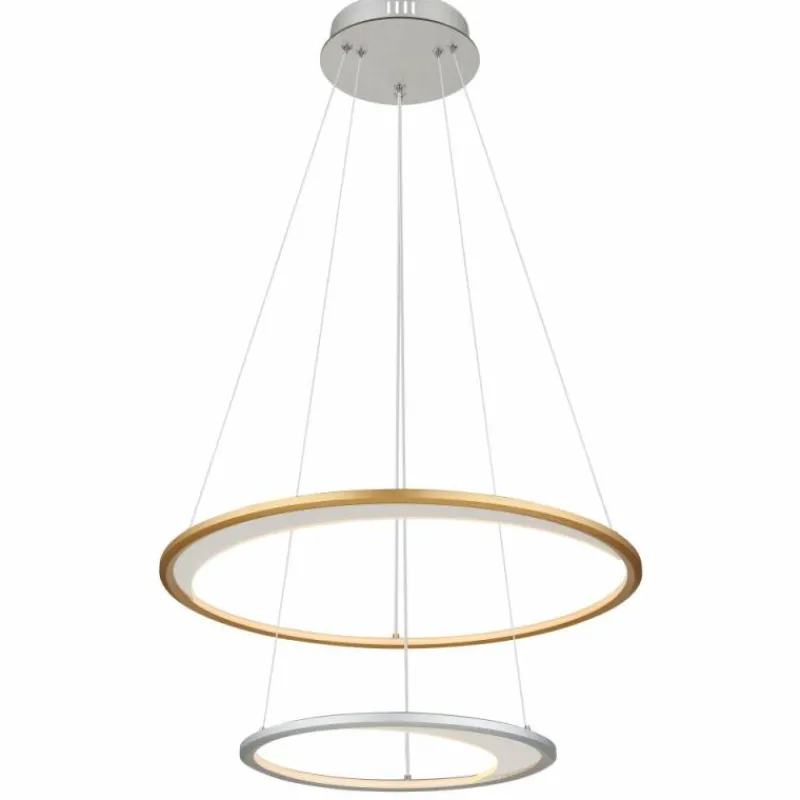 Lampes Dorées-Luminaires Globo Lighting Umbra Suspension LED Or, Argenté, 1 lumière, Télécommandes