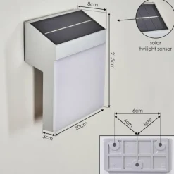 hofstein Vanhaniemi Lampe murale d´extérieur LED Gris, Blanc, 1 lumière