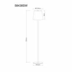 Luminaires Globo Lighting Vannie Lampadaire LED Blanc, 1 lumière