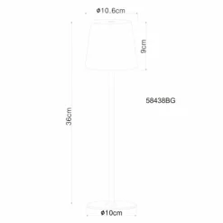 Luminaires Globo Lighting Vannie Lampe à poser LED Vert, 1 lumière