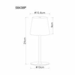 Luminaires Globo Lighting Vannie Lampe à poser LED Rose, 1 lumière