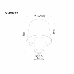 Luminaires Globo Lighting Vannie Lampe à poser LED Sable, 1 lumière