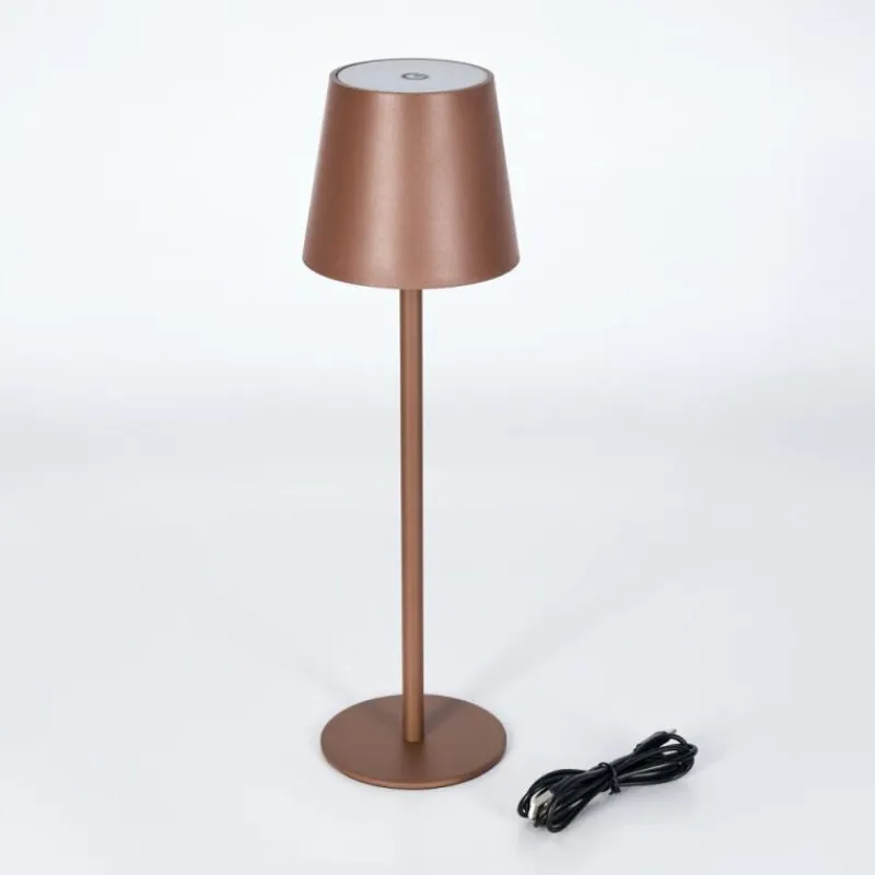 hofstein Vannie Lampe de table d'extérieur, Lampe à poser LED Brun, 1 lumière