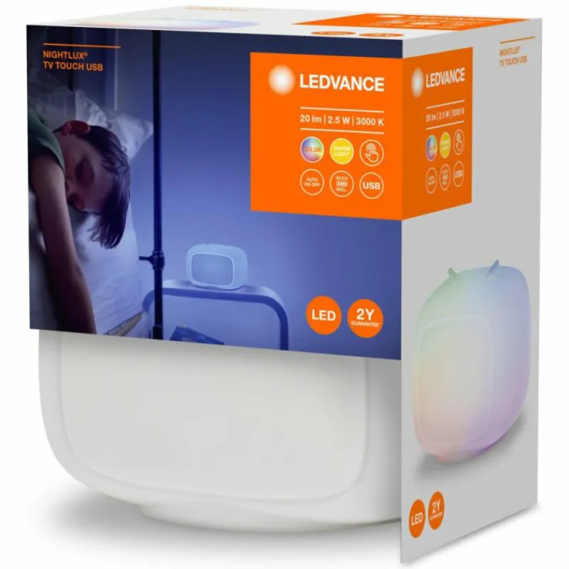 Luminaires Ledvance veilleuse LEDVANCE NIGHTLUX Blanc, 1 lumière, Changeur de couleurs* Éclairage Led