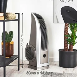 hofstein Ventilateur Benidorm Noir, Argenté, Télécommandes