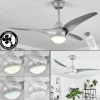 hofstein Ventilateur de plafond Malloa LED Titane, 1 lumière, Télécommandes