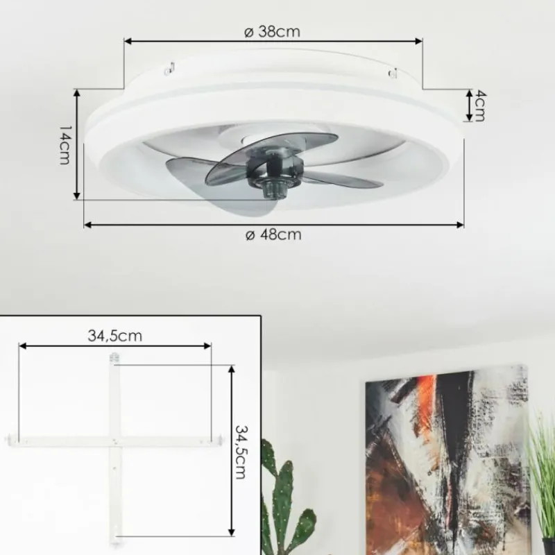 hofstein Ventilateur de plafond Tirkkala LED, 1 lumière