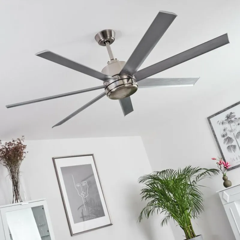 hofstein Ventilateur de plafond Aargaard Acier inoxydable, Télécommandes