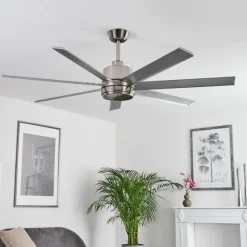 hofstein Ventilateur de plafond Aargaard Acier inoxydable, Télécommandes