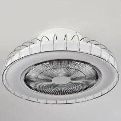 hofstein Ventilateur de plafond Burmeister LED Blanc, 1 lumière, Télécommandes