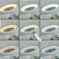 hofstein Ventilateur de plafond Chaville LED Blanc, 1 lumière, Télécommandes