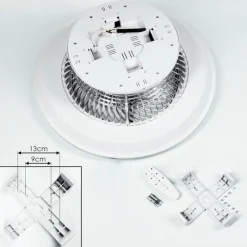 hofstein Ventilateur de plafond Chaville LED Blanc, 1 lumière, Télécommandes